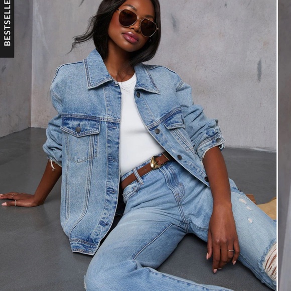 Influencer Oversized Denim Jacket - Picture 2 of 9